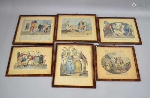 A Collection of Late 18th Century Hand Coloured Engravings a...