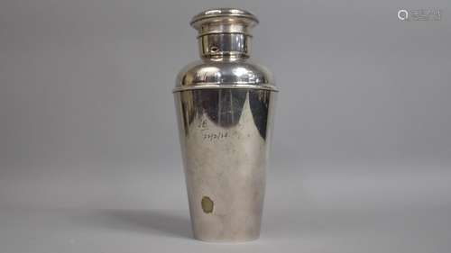 An Early 20th Century Silver Plated Cocktail Shaker, Inscrib...