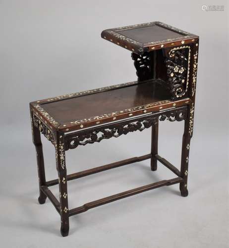 A 19th Century Chinese Hardwood Two Tier Vase Stand/Occasion...