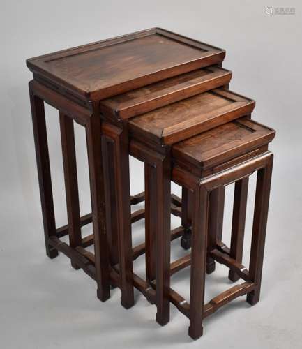 A Chinese Hardwood Nest of Rectangular Topped Tables, possib...