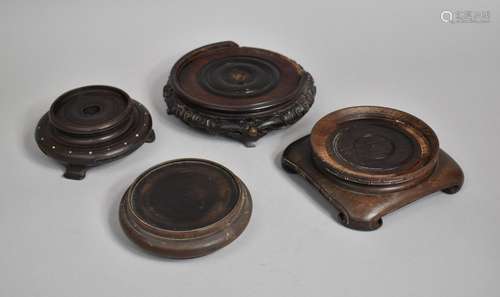 A Collection of Four Various Hardwood Vase Stands, 19th Cent...