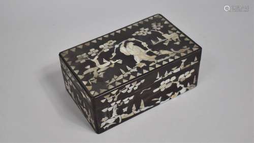 A Chinese Lacquered and Mother of Pearl Inlaid Box, Decorate...