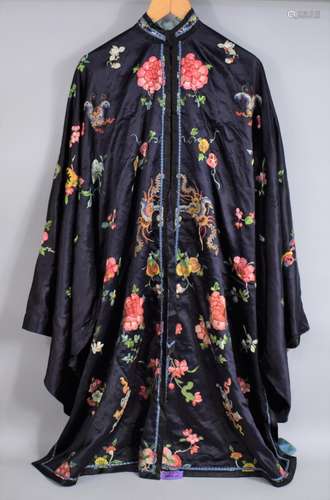 An Early 20th Century Chinese Blue Silk Kimono/Robe with Goo...