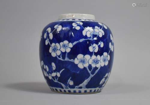 A 19th Century Chinese Blue and White Prunus Pattern Ginger ...