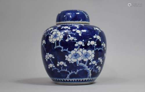 A 19th Century Chinese Blue and White Prunus Pattern Ginger ...