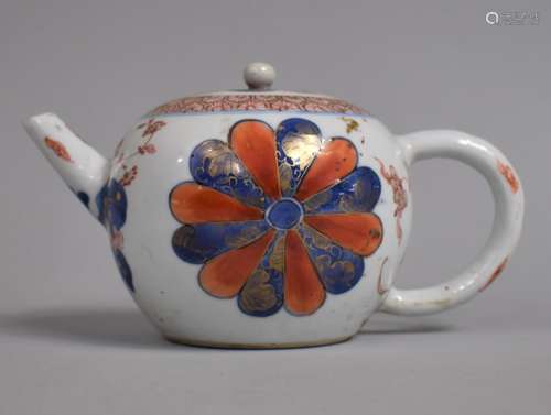 An 18th Century Chinese Teapot of Squat form Decorated in th...