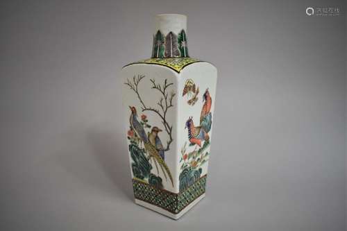 An 18th Century Chinese Square Sectional Vase of Tapering fo...