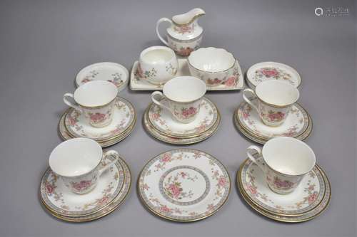 A Royal Doulton Canton Pattern Tea Set, To Comprise Cups, Sa...