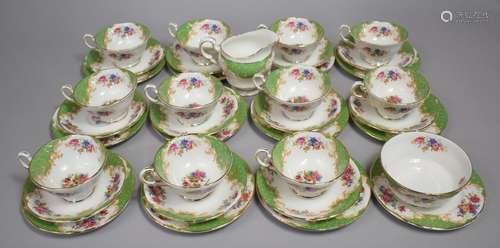 A Paragon Rockingham Pattern Tea Set to Comprise Eleven Cups...