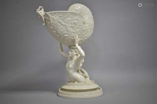 An Impressive Worcester Creamware table Centre, Mermaid supp...