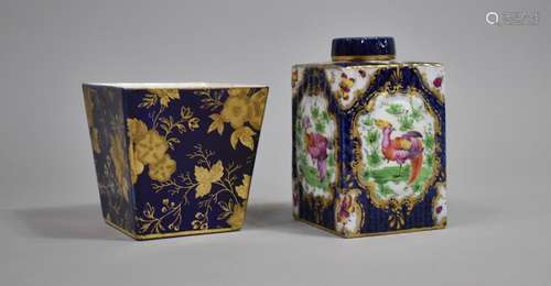 A Late 19th Century Porcelain Tea Caddy, Probably French, of...