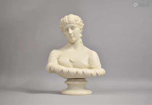 A 19th Century Parian Bust of Clytie, Modelled by C Deipech,...