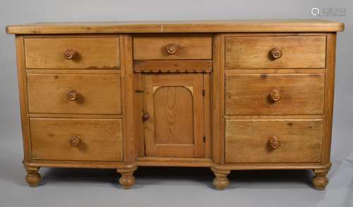 A 19th Century Pine Dresser Base with a Solid Plank Top over...