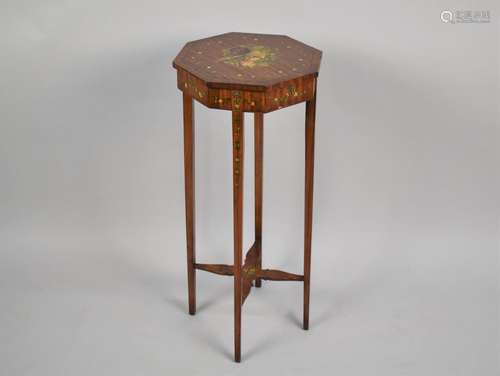 A 19th Century Satinwood Octagonal Topped Occasional Table o...