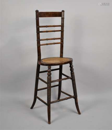 A 19th Century Faux Bamboo, Cane Seated, Correction Chair wi...