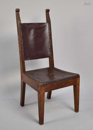 An Early 20th Century Arts and Crafts Oak Chair by Arthur Si...