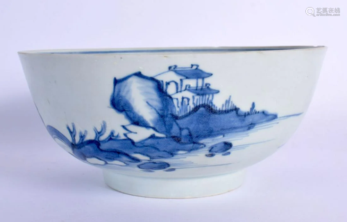 AN 18TH CENTURY CHINESE NAN KING CARGO BLUE AND WHITE BOWL Q...