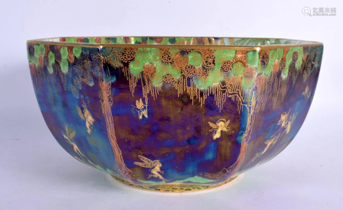 A LARGE WEDGWOOD FAIRYLAND LUSTRE BOWL by Daisy Makeig Jones...