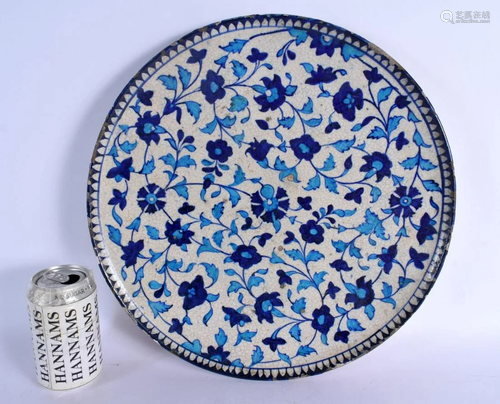 A LARGE 19TH CENTURY MIDDLE EASTERN IZNIK TYPE CHARGER paint...