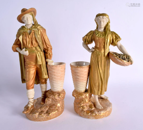 ROYAL WORCESTER PAIR OF FIGURES THE OF SPANISH GRAPE PICKERS...