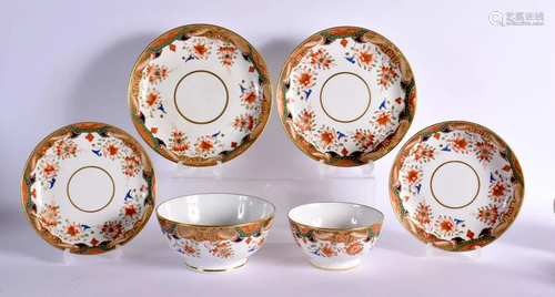 EARLY 19TH CENTURY SPODE PAIR OF SAUCER SHAPED DISHES PATTER...