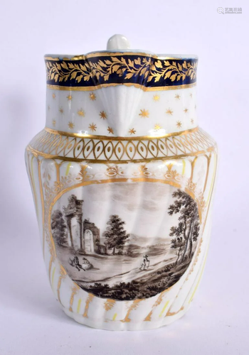 EARLY 19TH CENTURY CHAMBERLAIN WORCESTER JUG PAINTED WITH A ...