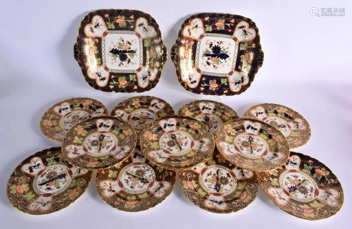 ROYAL CROWN DERBY SET OF TWELVE IMARI PATTERN 9022 LUNCHEON ...