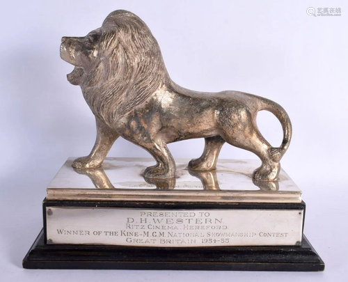 A RARE MGM PRESENTATION SHOWMANSHIP CONTEST LION TROPHY pres...