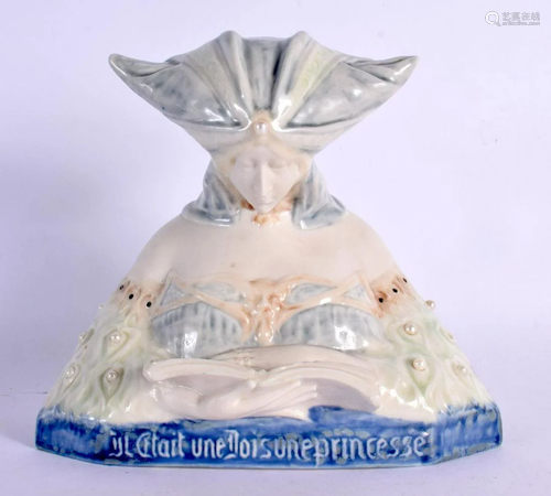 A FINE ART NOUVEAU FRENCH PORCELAIN FIGURAL GROUP by Mougin ...