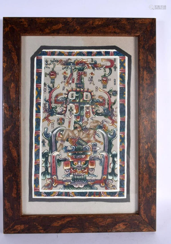 Mexican School (Early 20th Century) Watercolour Tribal Mixed...