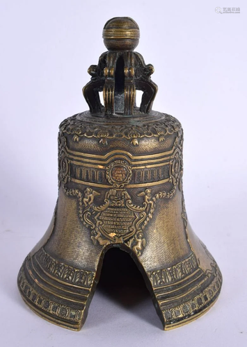 A RARE 19TH CENTURY RUSSIAN BRONZE MODEL OF THE CZAR BELL de...