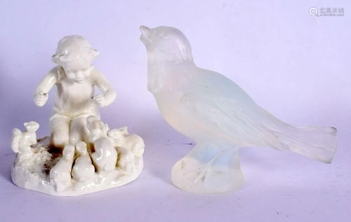 AN UNUSUAL EARLY 20TH CENTURY ENGLISH WHITE GLAZED FIGURE At...