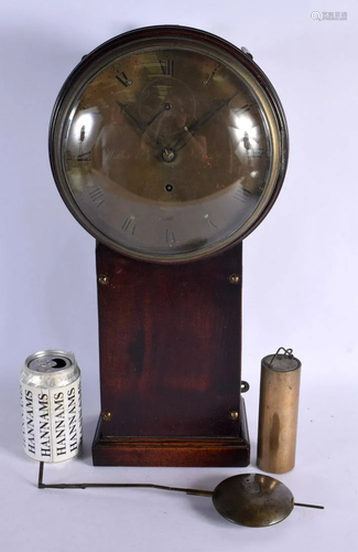 A RARE GEORGE III ENGRAVED BRASS DIAL TRUNK DRIVEN CLOCK by ...