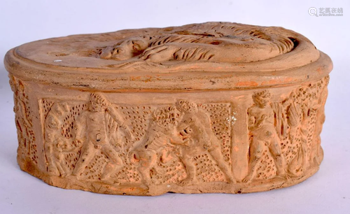 AN UNUSUAL 19TH CENTURY EUROPEAN GRAND TOUR TERRACOTTA COVER...