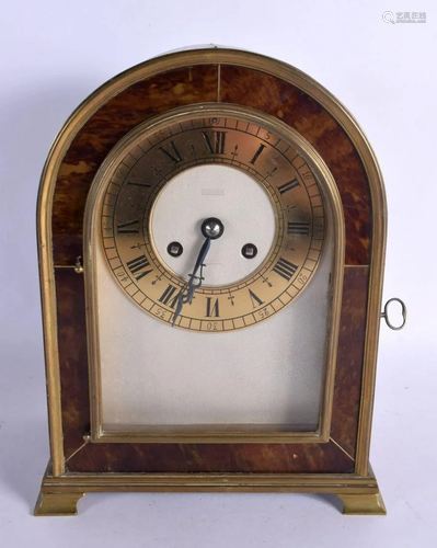 A 19TH CENTURY EUROPEAN TORTOISESHELL MOUNTED BRACKET CLOCK ...