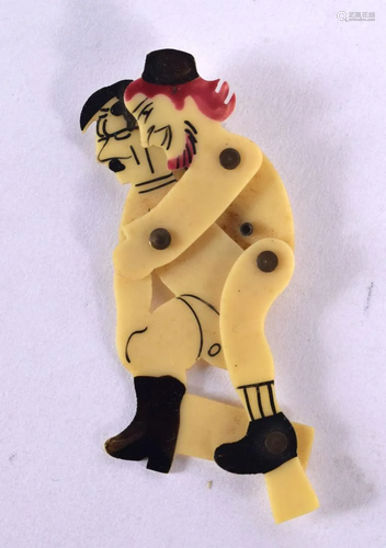 A RARE WWII NOVELTY CELLULOID EROTIC FIGURE modelled as a Hi...