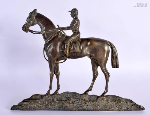 AN UNUSUAL EARLY 20TH CENTURY EQUESTRIAN HORSE RIDING DESK S...