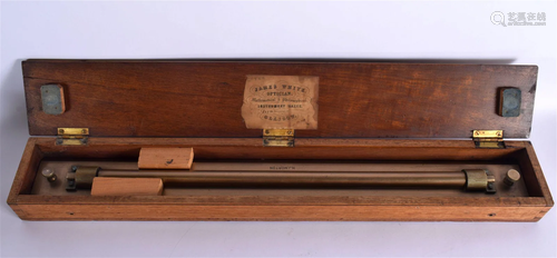 A CASED ANTIQUE PRESENTATION SCIENTIFIC MATHMATIC INSTRUMENT...