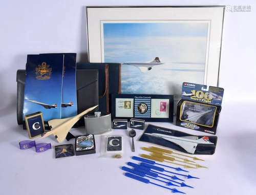 A RARE COLLECTION OF CONCORDE RELATED EPHEMERA including men...