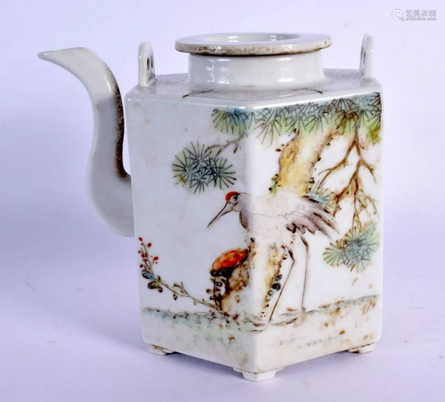 A CHINESE REPUBLICAN PERIOD FAMILLE ROSE PORCELAIN TEAPOT AN...