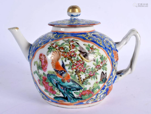 A LATE 19TH CENTURY CHINESE BLUE GLAZED STRAITS PORCELAIN TE...