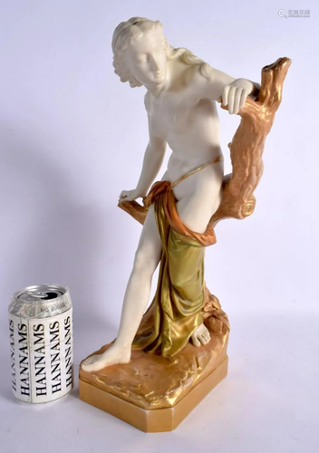 A LARGE ROYAL WORCESTER BLUSH IVORY FIGURE OF A FEMALE model...