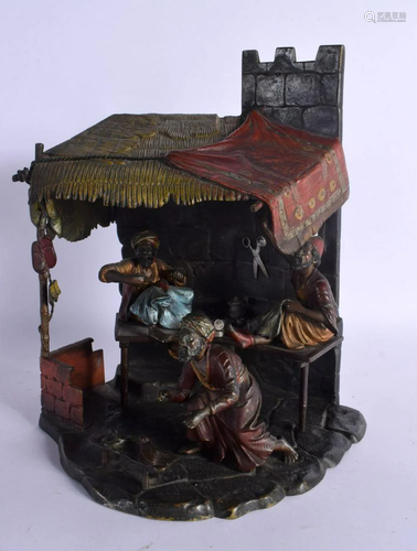 A LARGE ANTIQUE AUSTRIAN COLD PAINTED BRONZE GROUP Attribute...