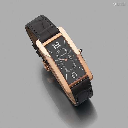 CARTIERTANK CINTREE. REF. 4122.Montre bracelet en or rose 18...