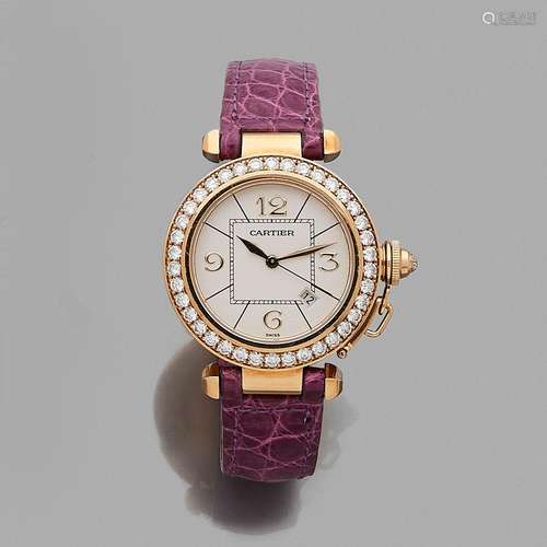 CARTIERPASHA. REF. 2397.Montre-bracelet de dame en or 18K et...