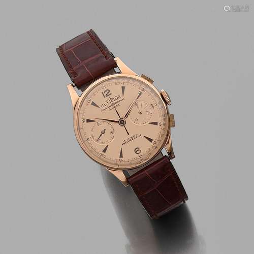 ULTIMORANTIMAGNETICANNEES 40Montre bracelet en or rose 18K s...