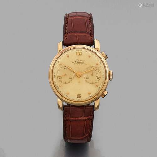 MINERVAANTIMAGNETICANNEES 40Montre bracelet en or jaune 18K ...