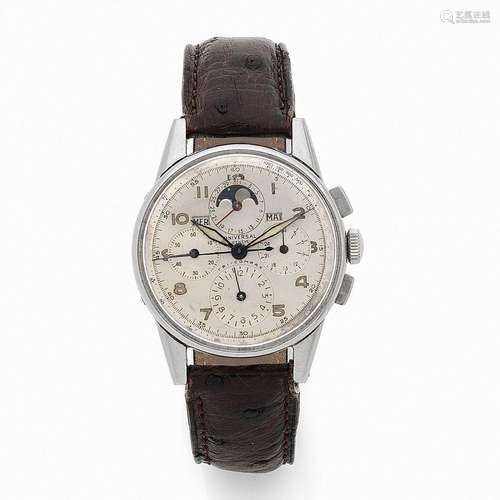 UNIVERSAL GENÈVETRI-COMPAX. REF. 22258.VERS 1945Montre brace...