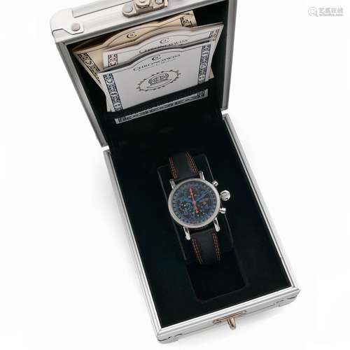 ƒƒCHRONOSWISSTIMEMASTER. REF. CH 7533.Montre bracelet en aci...