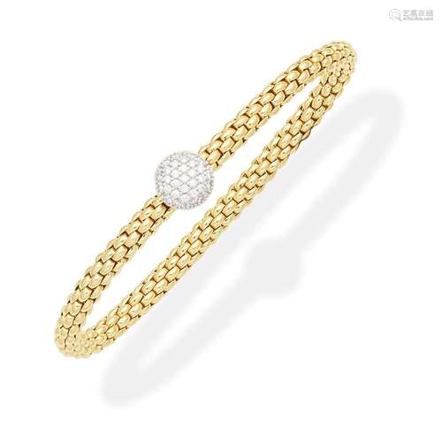 FOPE DIAMOND-SET 'FLEX IT' BRACELET